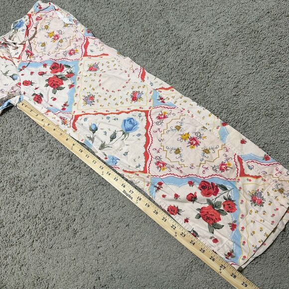 Urban Outfitters BDG Joey Linen Pant Floral Wide Leg Drawstring, Medium - Picture 4 of 8